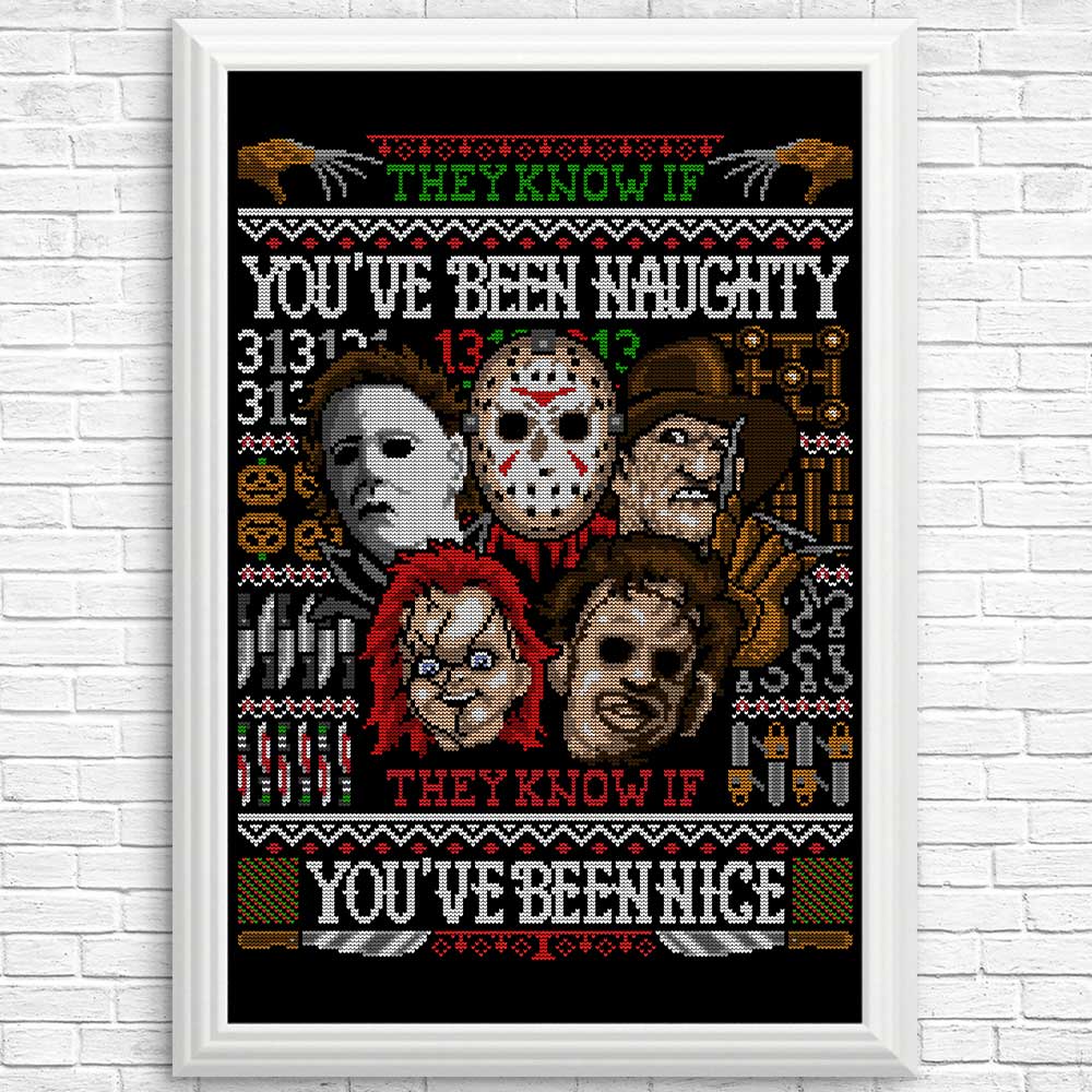 An Ugly Slasher Sweater - Posters & Prints