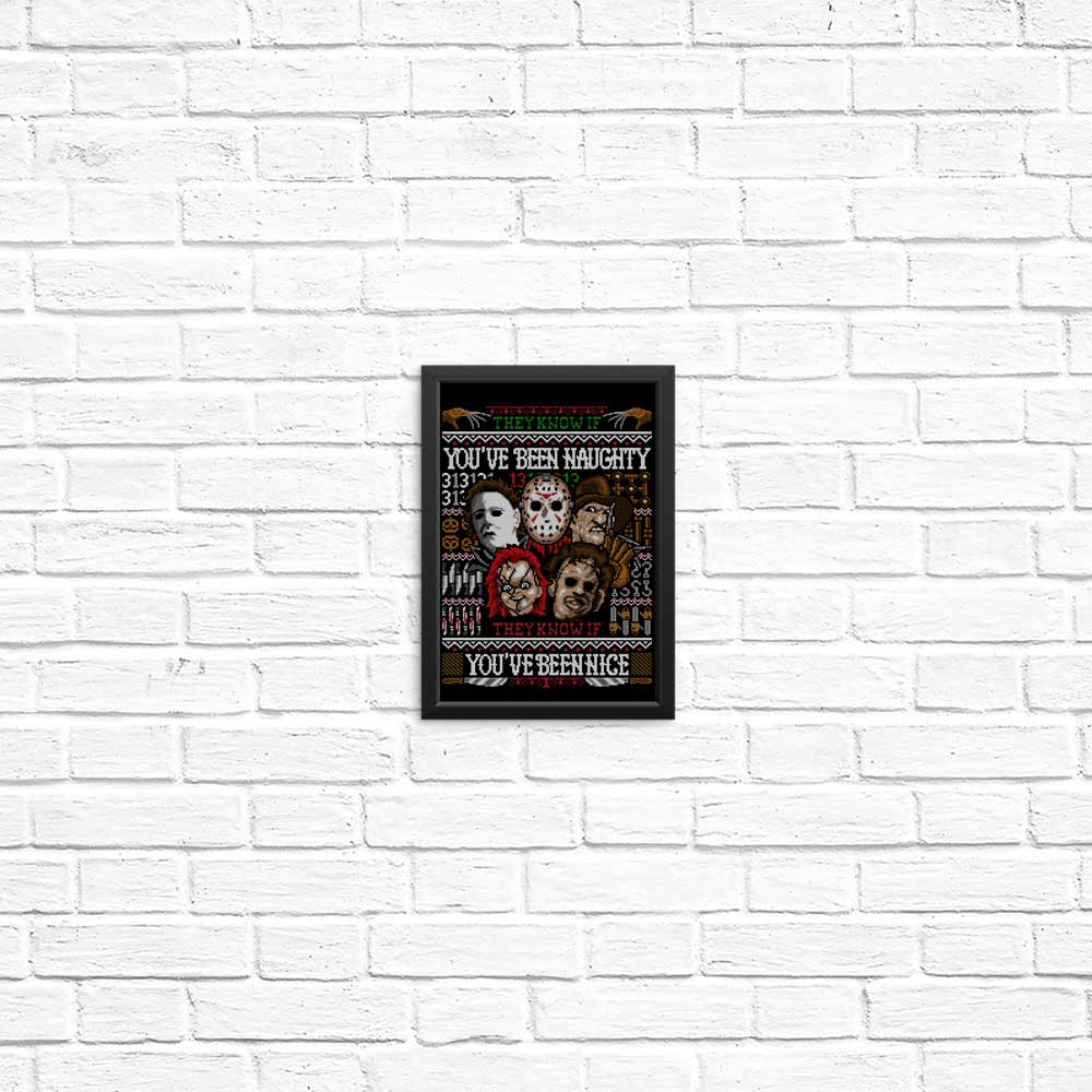 An Ugly Slasher Sweater - Posters & Prints