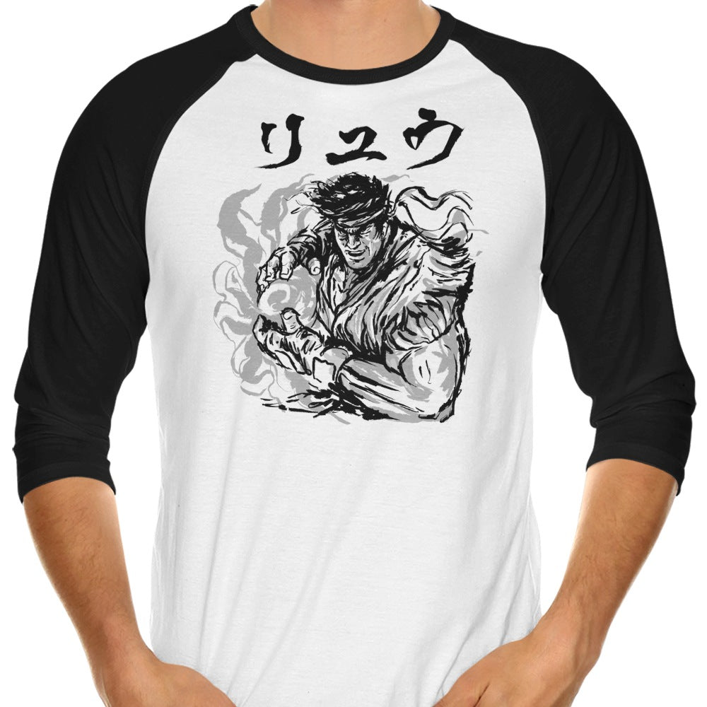 Ansatsuken Copia - 3/4 Sleeve Raglan T-Shirt