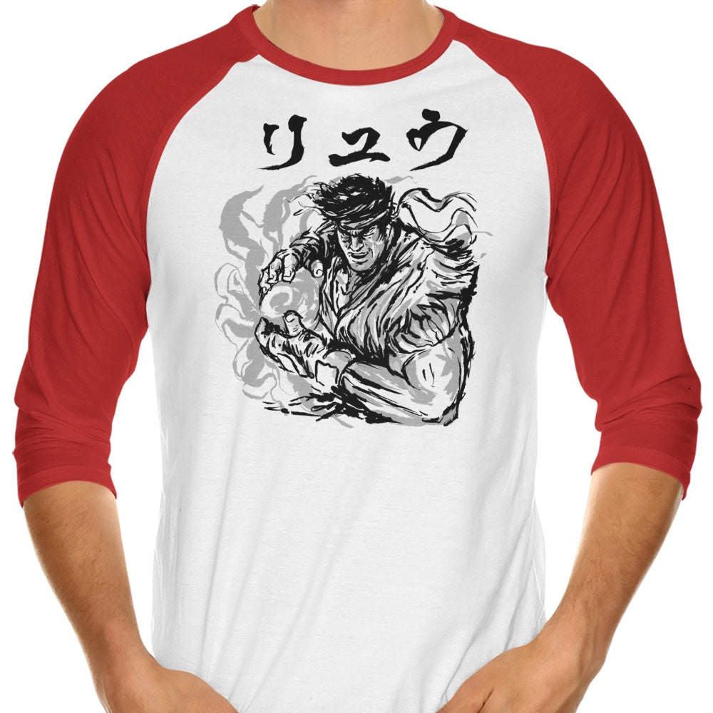 Ansatsuken Copia - 3/4 Sleeve Raglan T-Shirt