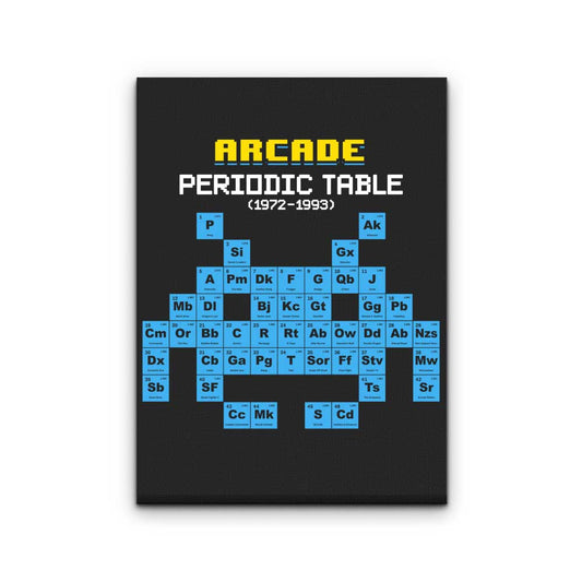 Arcade Periodic Table - Canvas Print