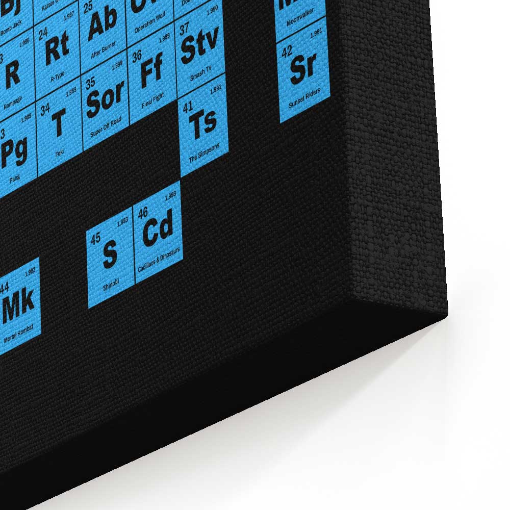 Arcade Periodic Table - Canvas Print