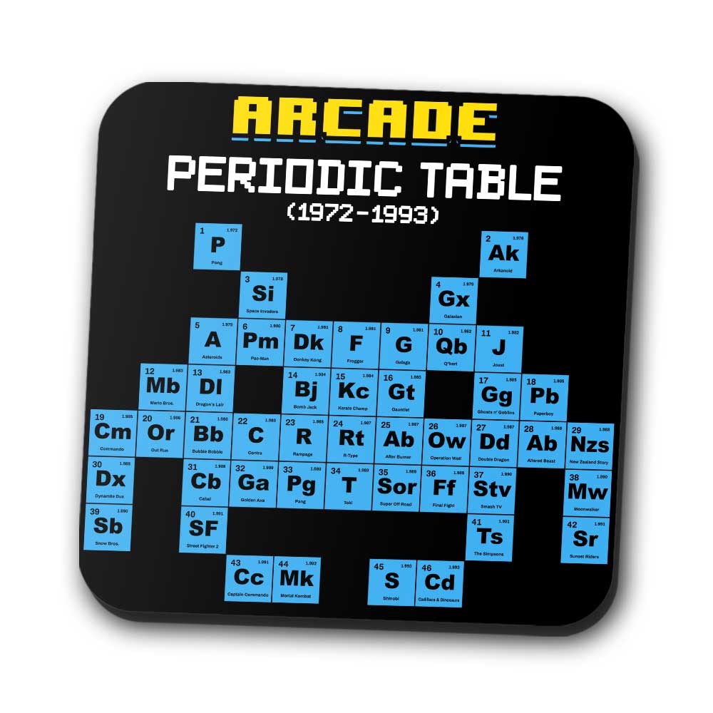 Arcade Periodic Table - Coasters