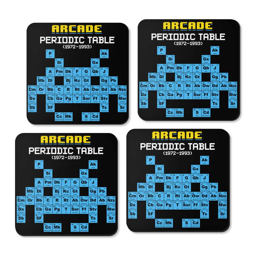 Arcade Periodic Table - Coasters