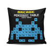 Arcade Periodic Table - Throw Pillow