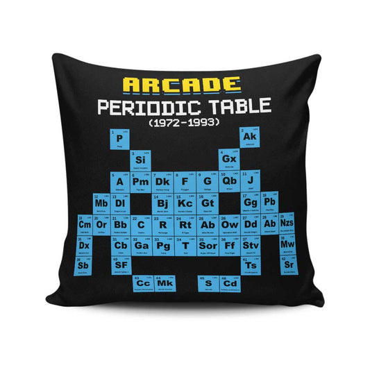 Arcade Periodic Table - Throw Pillow