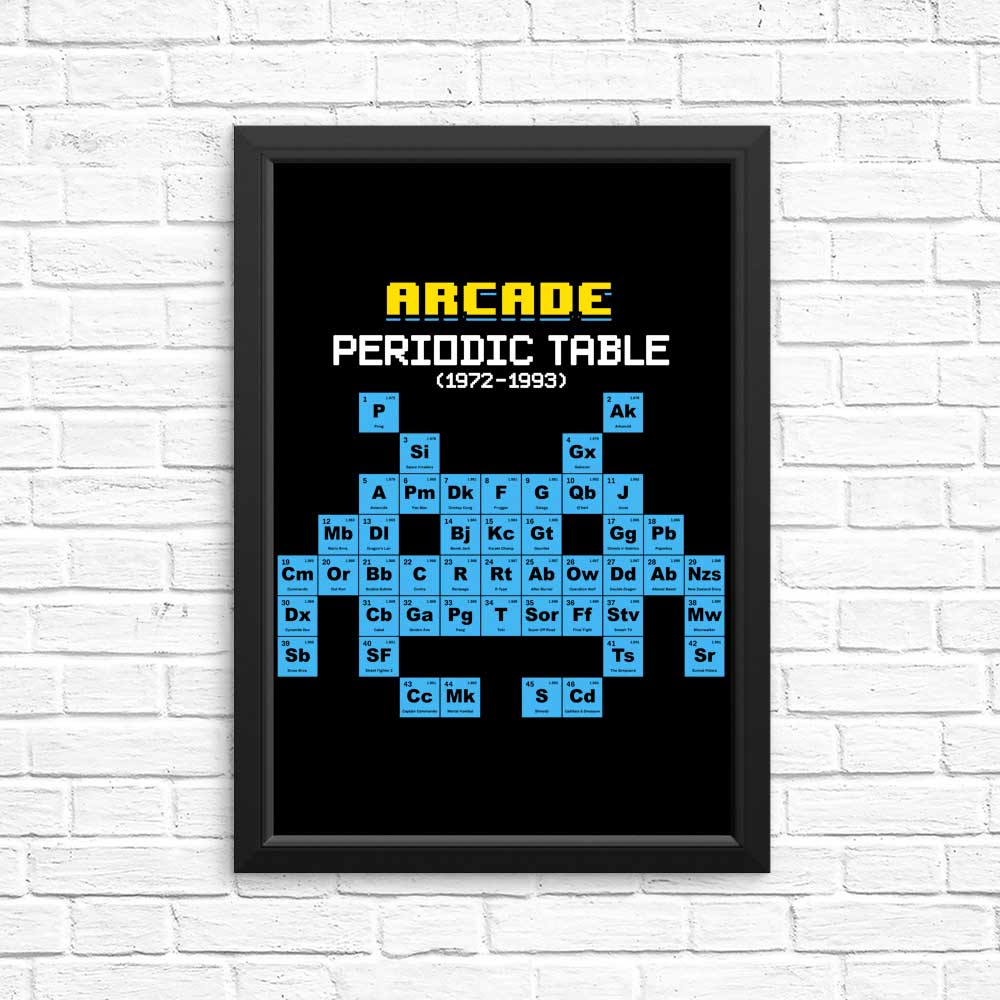Arcade Periodic Table - Posters & Prints