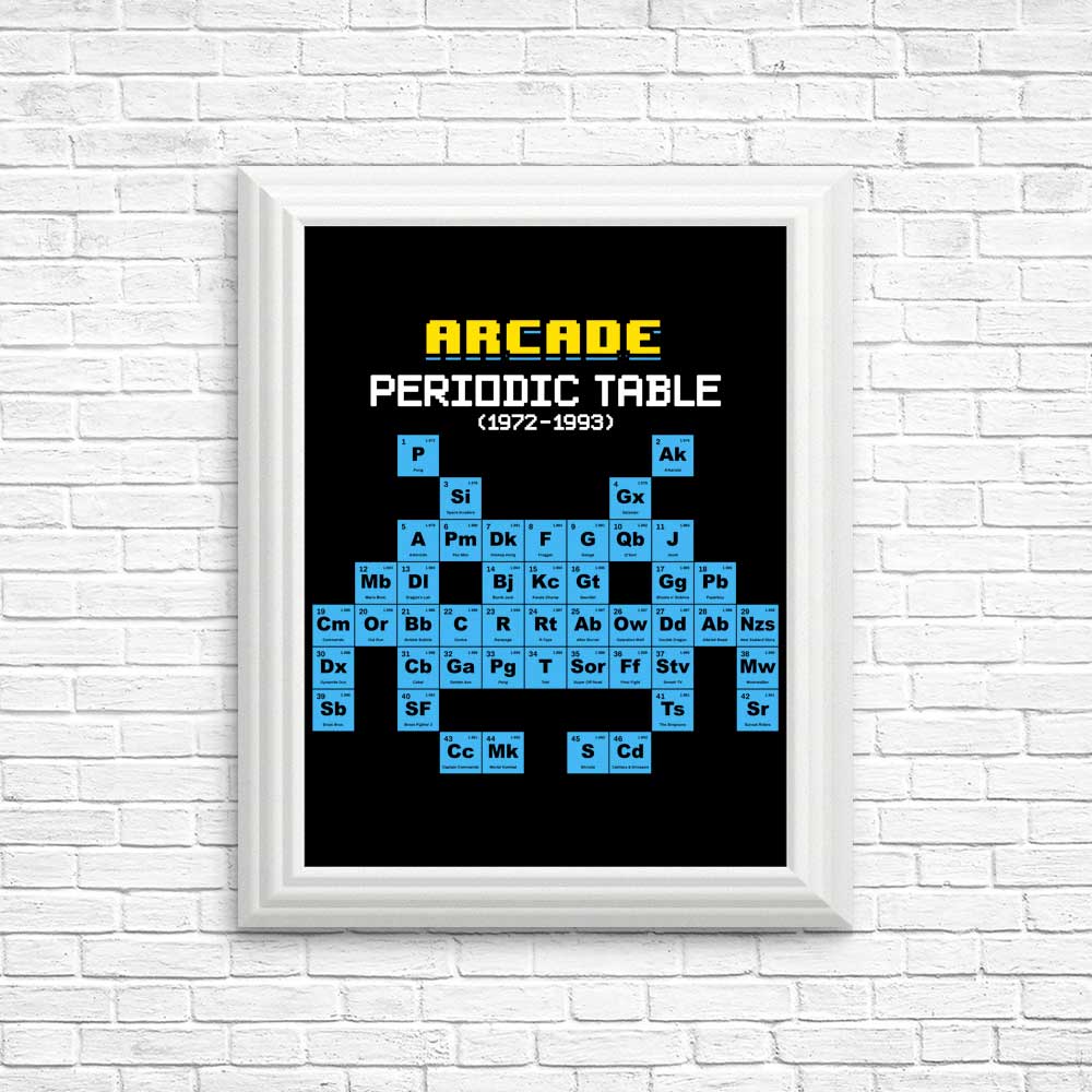 Arcade Periodic Table - Posters & Prints