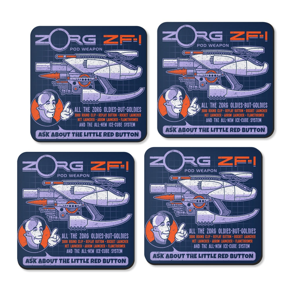 Ask About the Little Red Button - Coasters