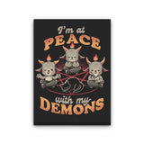At Peace With My Demons - Canvas Print