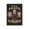 At Peace With My Demons - Canvas Print