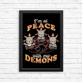 At Peace With My Demons - Posters & Prints