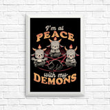At Peace With My Demons - Posters & Prints