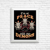 At Peace With My Demons - Posters & Prints