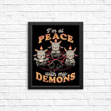 At Peace With My Demons - Posters & Prints