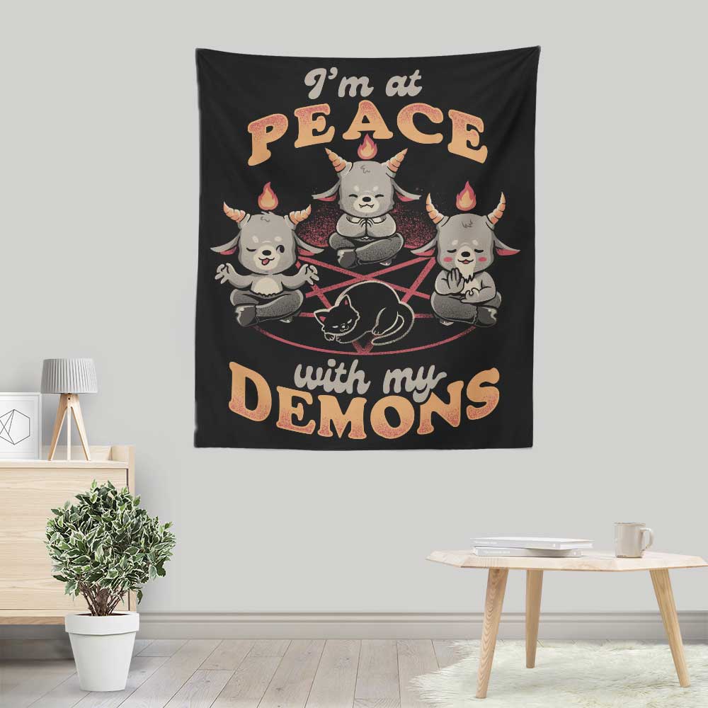At Peace With My Demons - Wall Tapestry