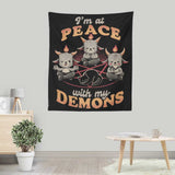 At Peace With My Demons - Wall Tapestry