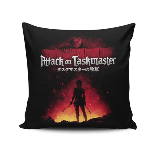 Attack on Taskmaster - Throw Pillow