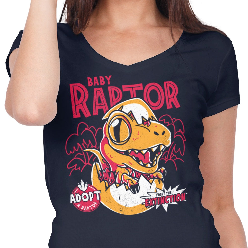 Baby Raptor Ase Baby Raptor - Women's V-Neck – Once Upon a Tee