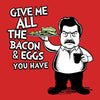 Bacon and Eggs - 3/4 Sleeve Raglan T-Shirt