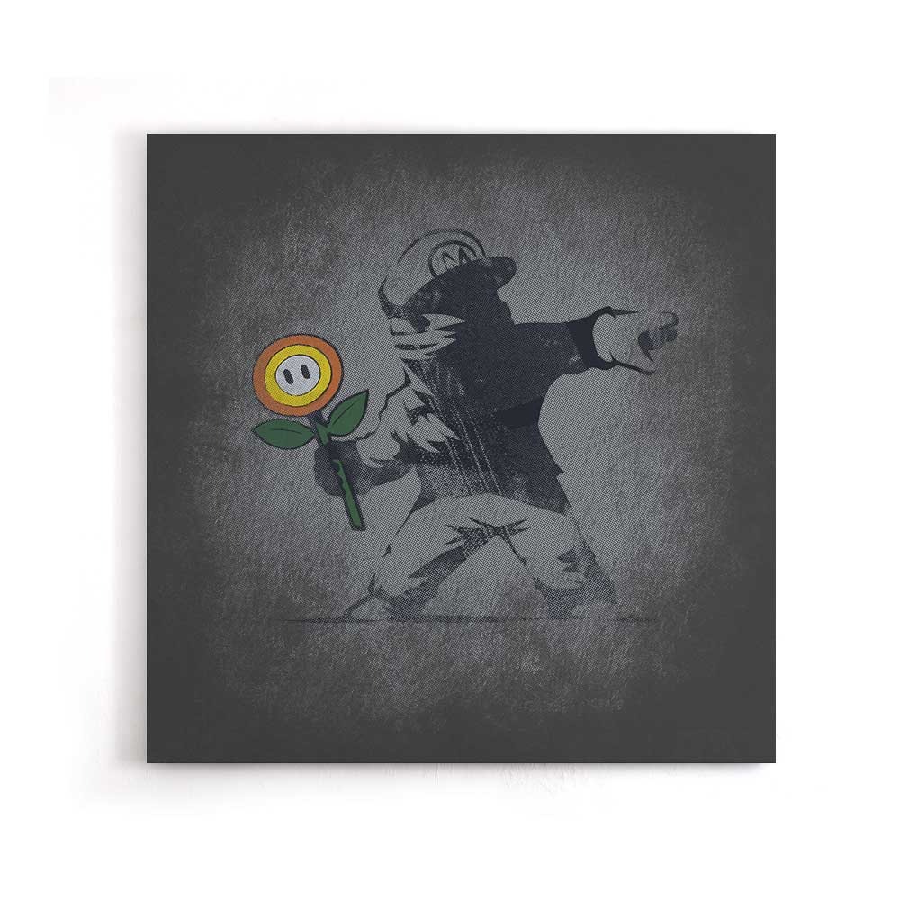 Banksy Flower - Canvas Print