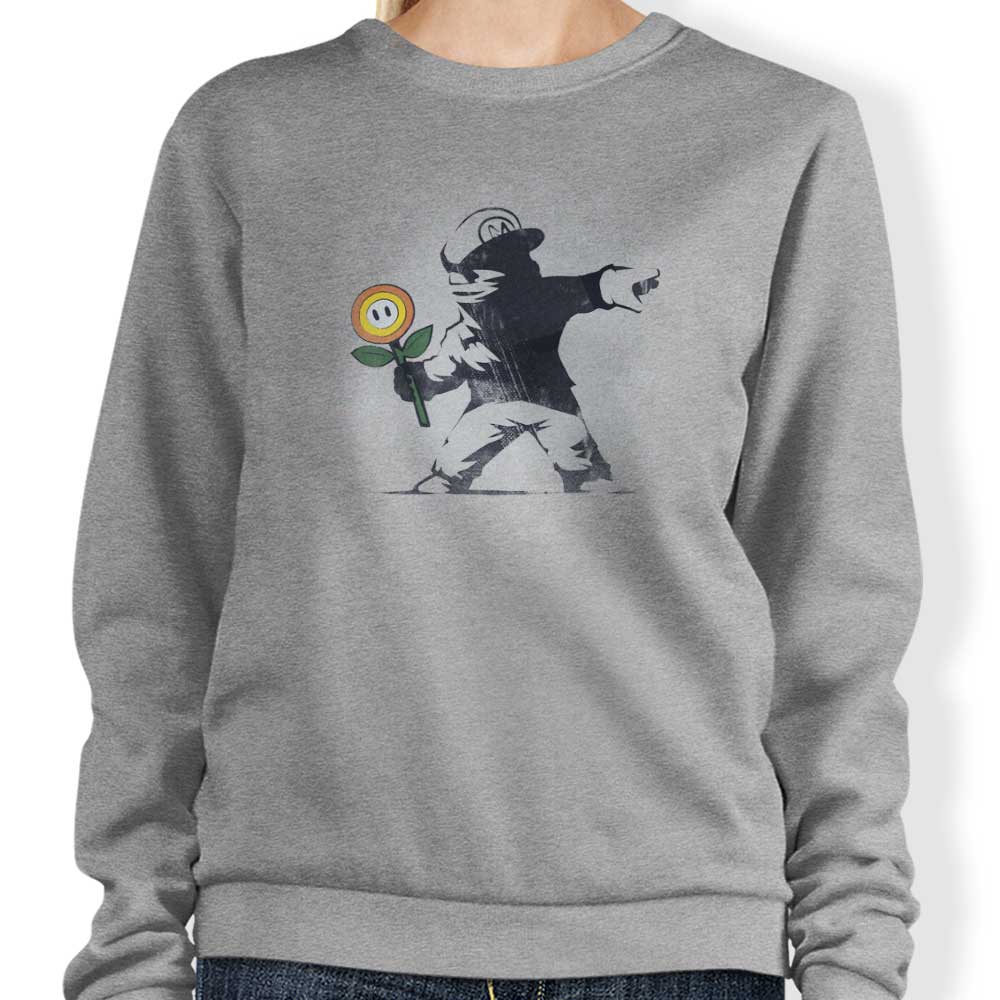 Banksy Flower - Sweatshirt