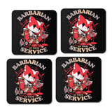 Barbarian at Your Service - Coasters