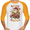 Bard at Your Service - 3/4 Sleeve Raglan T-Shirt