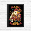 Bard at Your Service - Posters & Prints