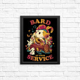 Bard at Your Service - Posters & Prints