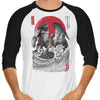 Battle for the Ages Sumi-e - 3/4 Sleeve Raglan T-Shirt