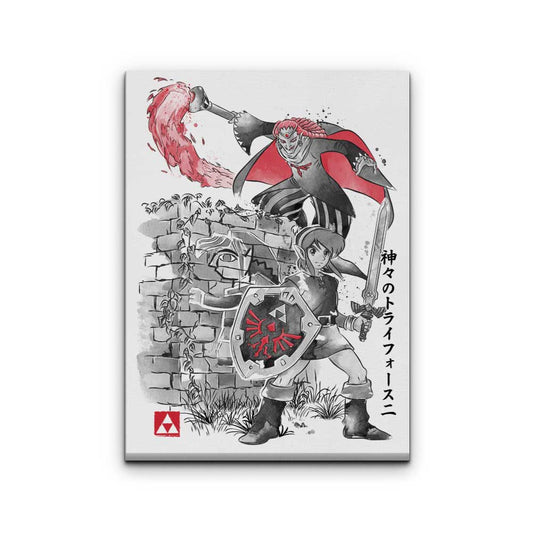 Between Worlds Sumi-e - Canvas Print