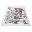 Between Worlds Sumi-e - Fleece Blanket
