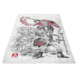 Between Worlds Sumi-e - Fleece Blanket