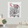 Between Worlds Sumi-e - Wall Tapestry