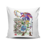 Between World's Watercolor - Throw Pillow