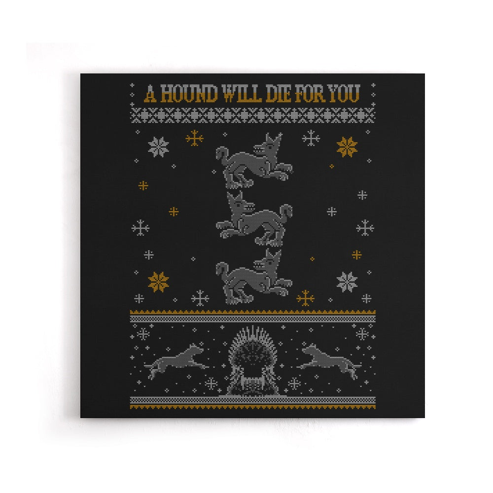 Black Hounds Sweater - Canvas Print