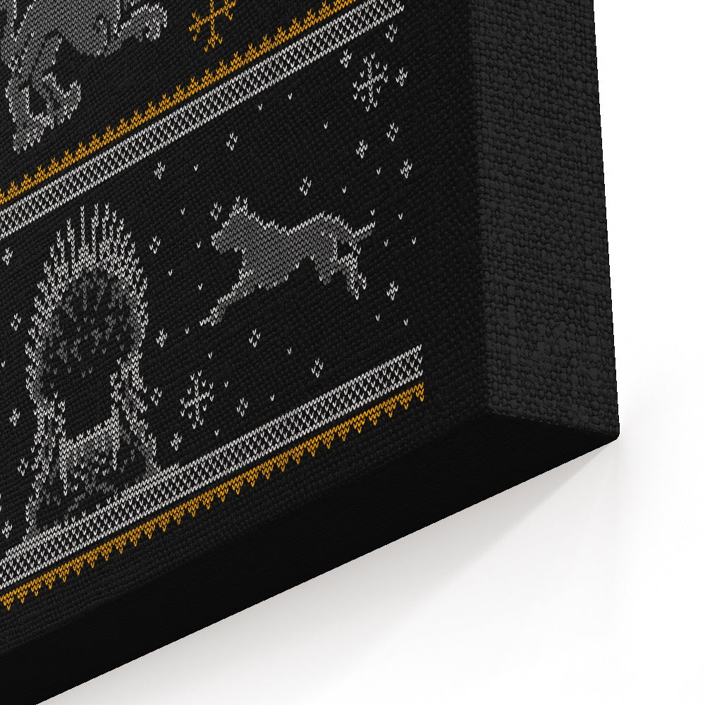 Black Hounds Sweater - Canvas Print