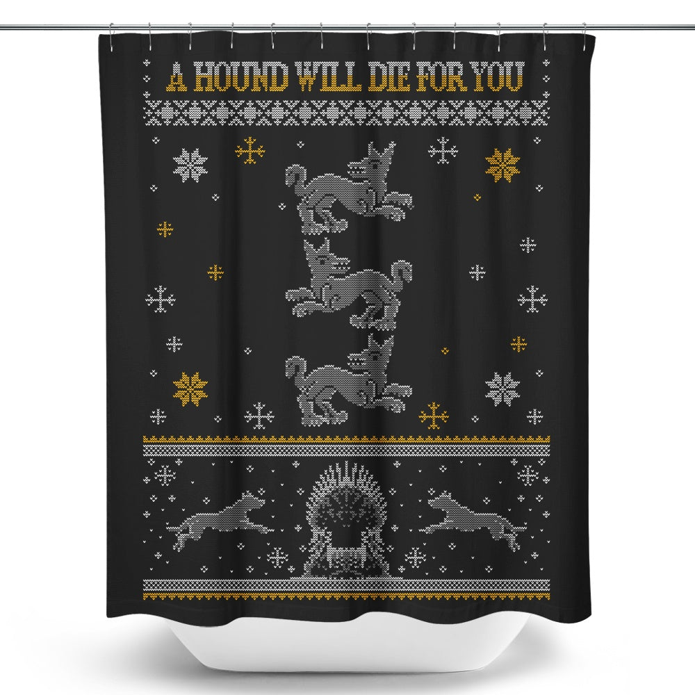 Black Hounds Sweater - Shower Curtain