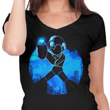 Blue Bomber Orb - Women's V-Neck