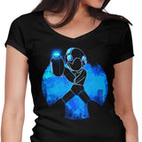 Blue Bomber Orb - Women's V-Neck