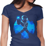 Blue Bomber Orb - Women's V-Neck