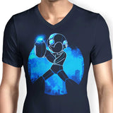 Blue Bomber Orb - Men's V-Neck