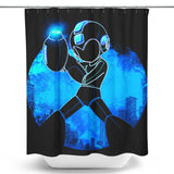 Blue Bomber Orb - Shower Curtain