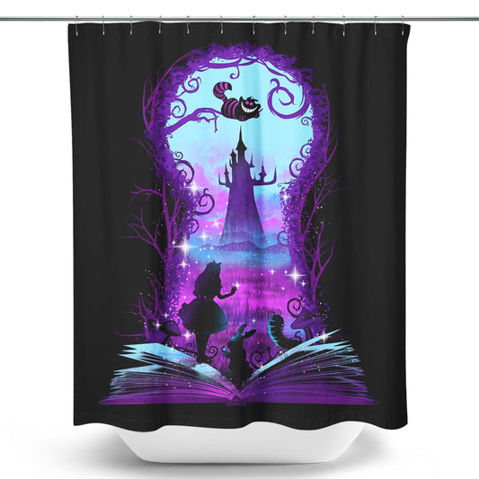 Book of Wonderland (Alt) - Shower Curtain