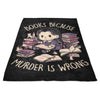 Books Over Murder - Fleece Blanket