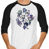 Burton's Halloween - 3/4 Sleeve Raglan T-Shirt