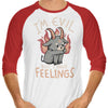 But I Have Feelings - 3/4 Sleeve Raglan T-Shirt
