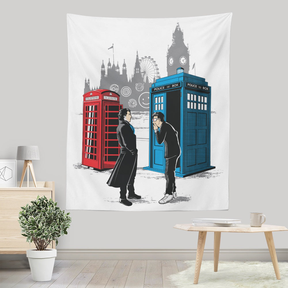 Cabins Collide - Wall Tapestry