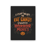 Candy and Horror Movies - Canvas Print
